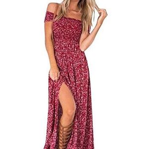 Vintage Floral Print Boho Dress